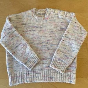 Sezane cream confetti sweater. Size M.
